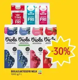 Coop Prix BIOLA/LAKTOSEFRI MELK tilbud