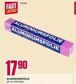 Europris ALUMINIUMSFOLIE tilbud
