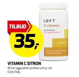 Bunnpris VITAMIN C SITRON tilbud