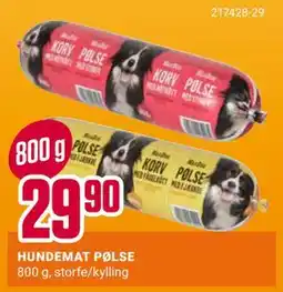 Europris HUNDEMAT PØLSE tilbud