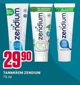 Europris TANNKREM ZENDIUM tilbud