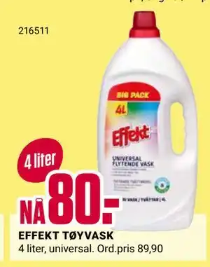 Europris EFFEKT TØYVASK tilbud
