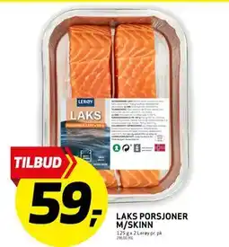 Bunnpris LAKSPORSJONER M/SKINN tilbud