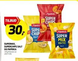 Bunnpris SUPERMIX, SUPERCHIPS SALT OG PAPRIKA tilbud
