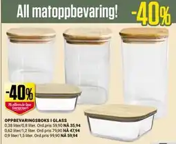 Europris OPPBEVARINGSBOKS I GLASS tilbud