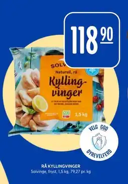 Rema 1000 RÅ KYLLINGVINGER tilbud