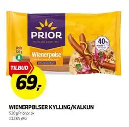 Bunnpris WIENERPØLSER KYLLING/KALKUN tilbud