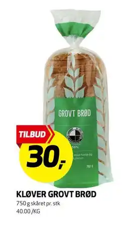 Bunnpris KLØVER GROVT BRØD tilbud