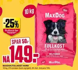 Europris MAXDOG FULLKOST HUND tilbud