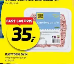 Bunnpris KJØTTDEIG SVIN tilbud