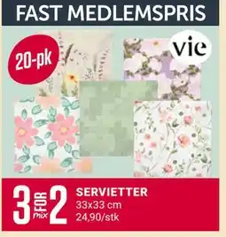 Europris SERVIETTER tilbud