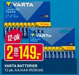 Europris VARTA BATTERIER tilbud