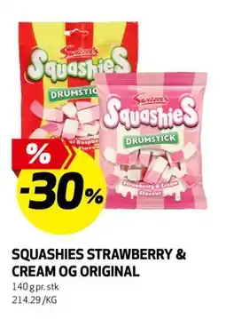 Bunnpris SQUASHIES STRAWBERRY & CREAM OG ORIGINAL tilbud