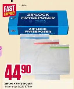 Europris ZIPLOCK FRYSEPOSER tilbud