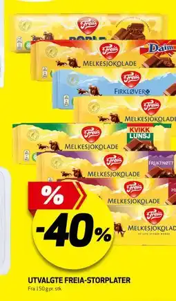 Bunnpris UTVALGTE FREIA-STORPLATER tilbud