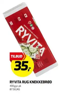 Bunnpris RYVITA RUG KNEKKEBRØD tilbud