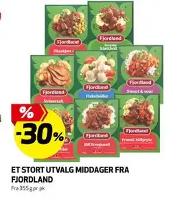 Bunnpris ET STORT UTVALG MIDDAGER FRA FJORDLAND tilbud