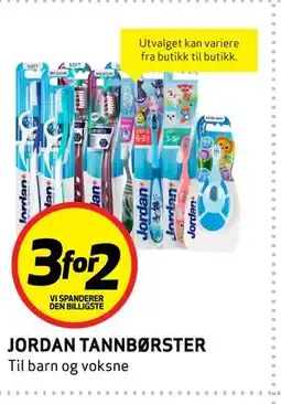 Bunnpris JORDAN TANNBØRSTER tilbud