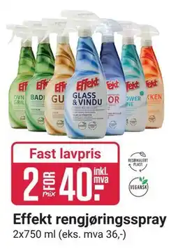 Europris Effekt rengjøringsspray tilbud