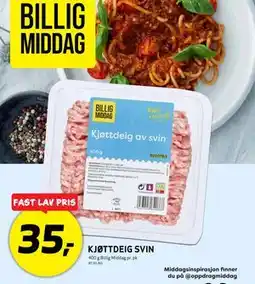 Bunnpris KJØTTDEIG SVIN tilbud