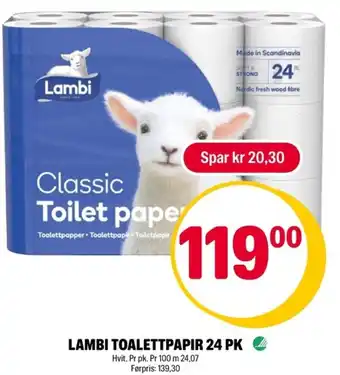 Lambi toalettpapir 24 pk