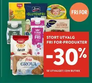 STORT UTVALG FRI FOR-PRODUKTER