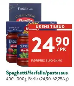 Jacobs Spaghetti/farfalle/pastasaus tilbud