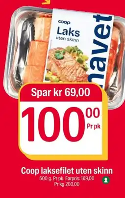 Coop Extra COOP Laksefilet uten skinn tilbud