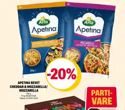 Coop Extra Apetina revet cheddar & mozzarella/ mozzarella tilbud