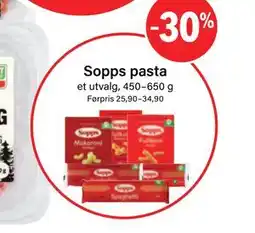 Nærbutikken Sopps pasta tilbud