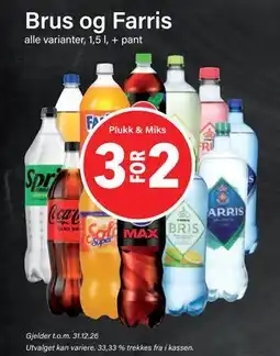 Nærbutikken Brus og Farris tilbud
