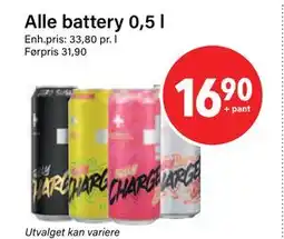 Nærbutikken Alle battery 0,5 l tilbud