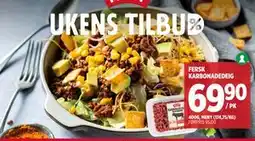 Meny FERSK KARBONADEDEIG tilbud