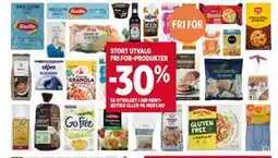 Meny STORT UTVALG FRI FOR-PRODUKTER tilbud