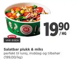 Meny Salatbar plukk & miks tilbud