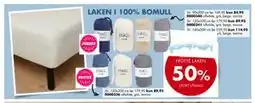 Sparkjøp LAKEN I 100% BOMULL tilbud