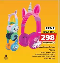 POWER Hodetelefoner for barn tilbud