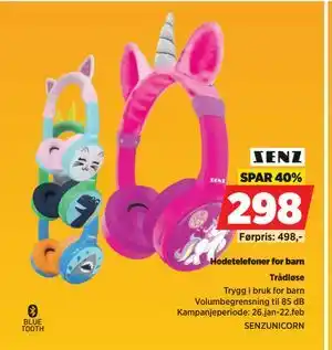 Hodetelefoner for barn