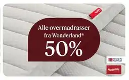 Møbelringen Alle overmadrasser fra Wonderland tilbud