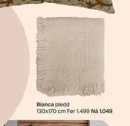 Møbelringen Bianca pledd tilbud