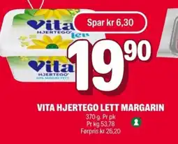 Coop Extra VITA Hjertego lett margarin tilbud