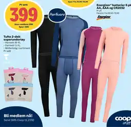 Coop Extra Tufte 2-delt superundertøy tilbud