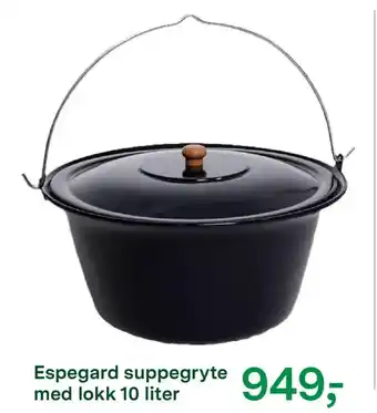 Espegard suppegryte med lokk