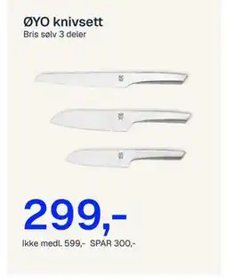 Jernia ØYO knivsett tilbud