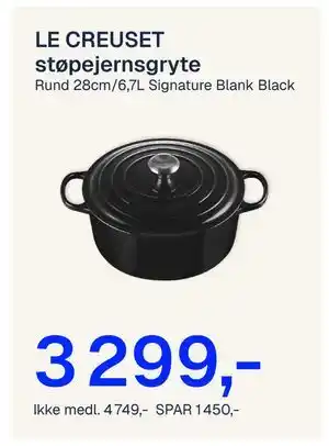 LE CREUSET støpejernsgryt