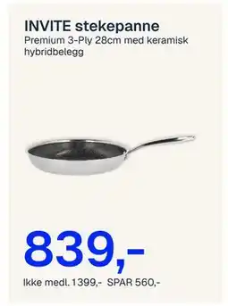 Jernia INVITE stekepanne tilbud