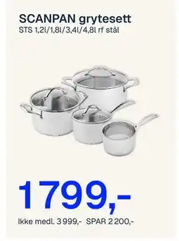 Jernia SCANPAN grytese tilbud