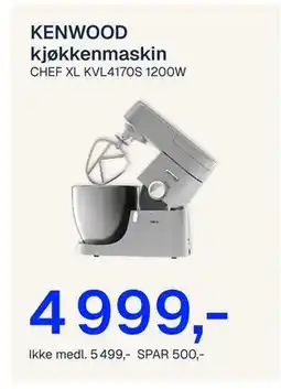 Jernia KENWOOD kjøkkenmaskin tilbud