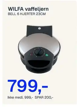Jernia WILFA vaffeljern tilbud