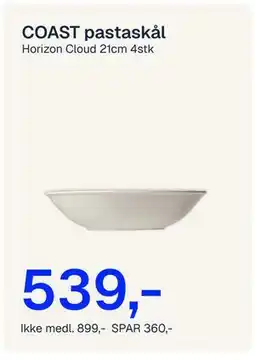 Jernia COAST pastaskål tilbud